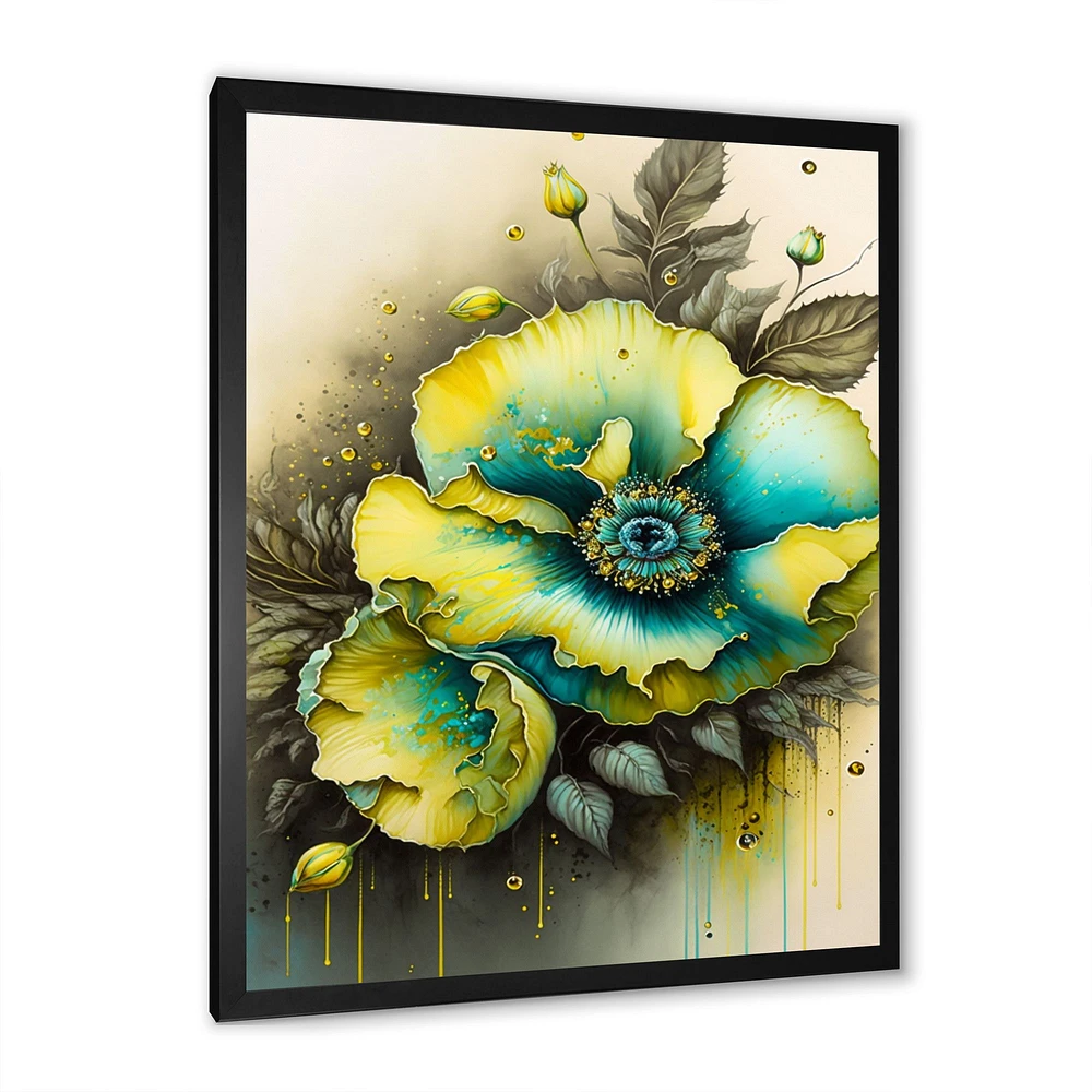 Vibrant Yellow Floral Design Wall Art