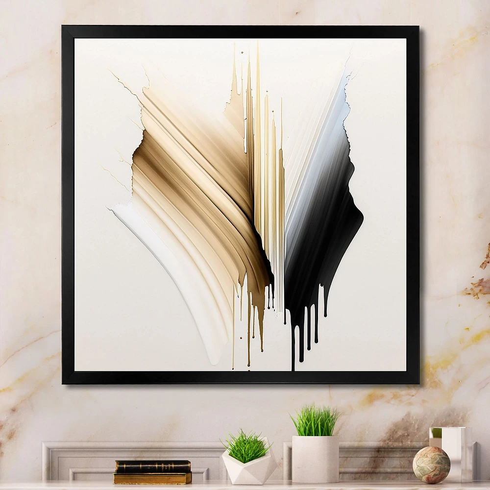 Minimalism Pink And Gold Cubic Fusion IV Wall Art