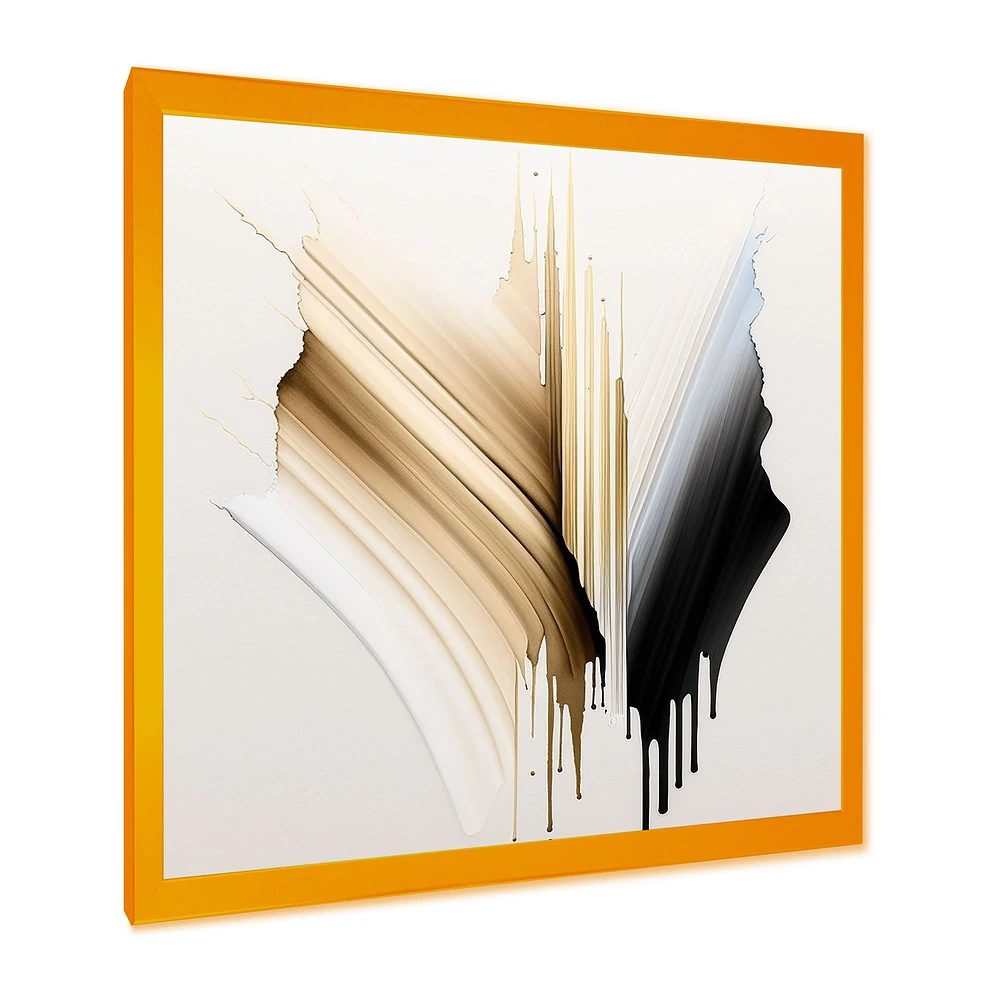 Minimalism Pink And Gold Cubic Fusion IV Wall Art