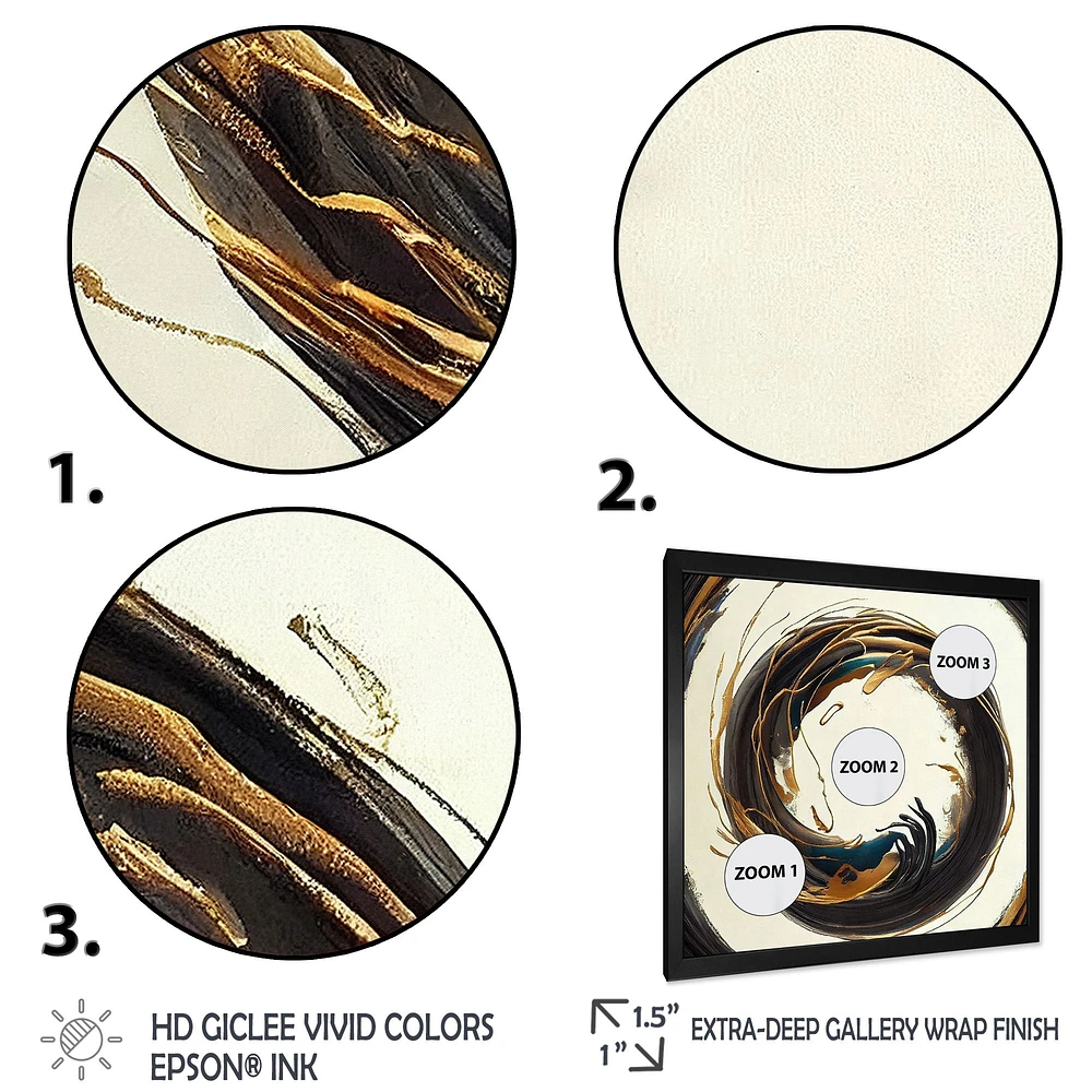 Gold Glamour Circle 1 Wall Art
