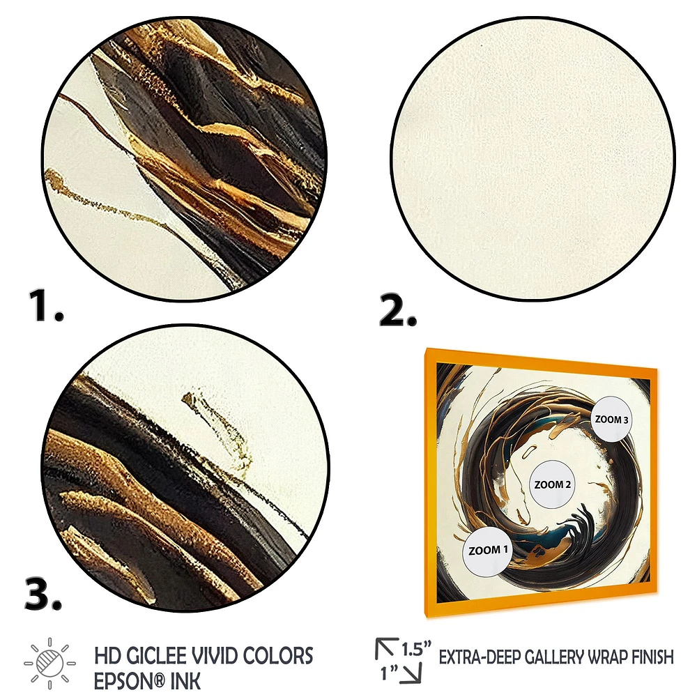 Gold Glamour Circle 1 Wall Art