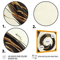 Gold Glamour Circle 1 Wall Art