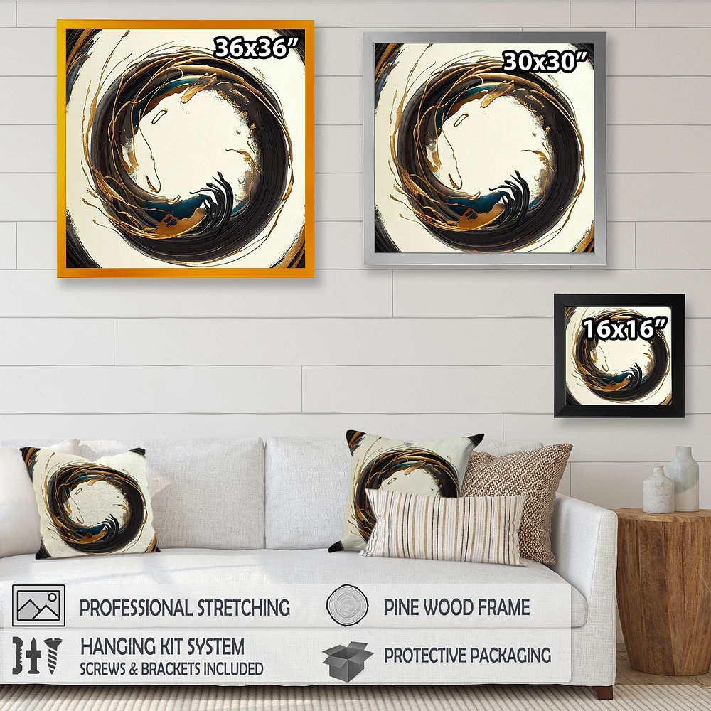 Gold Glamour Circle 1 Wall Art