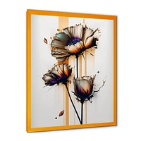 Daisy Flower On Abstract Fusion I Wall Art