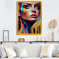 Vibrant Creative Woman Portrait VI Wall Art