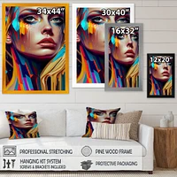 Vibrant Creative Woman Portrait VI Wall Art