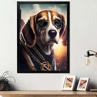 Beagle Gangster NYC Wall Art