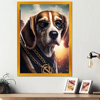 Beagle Gangster NYC Wall Art