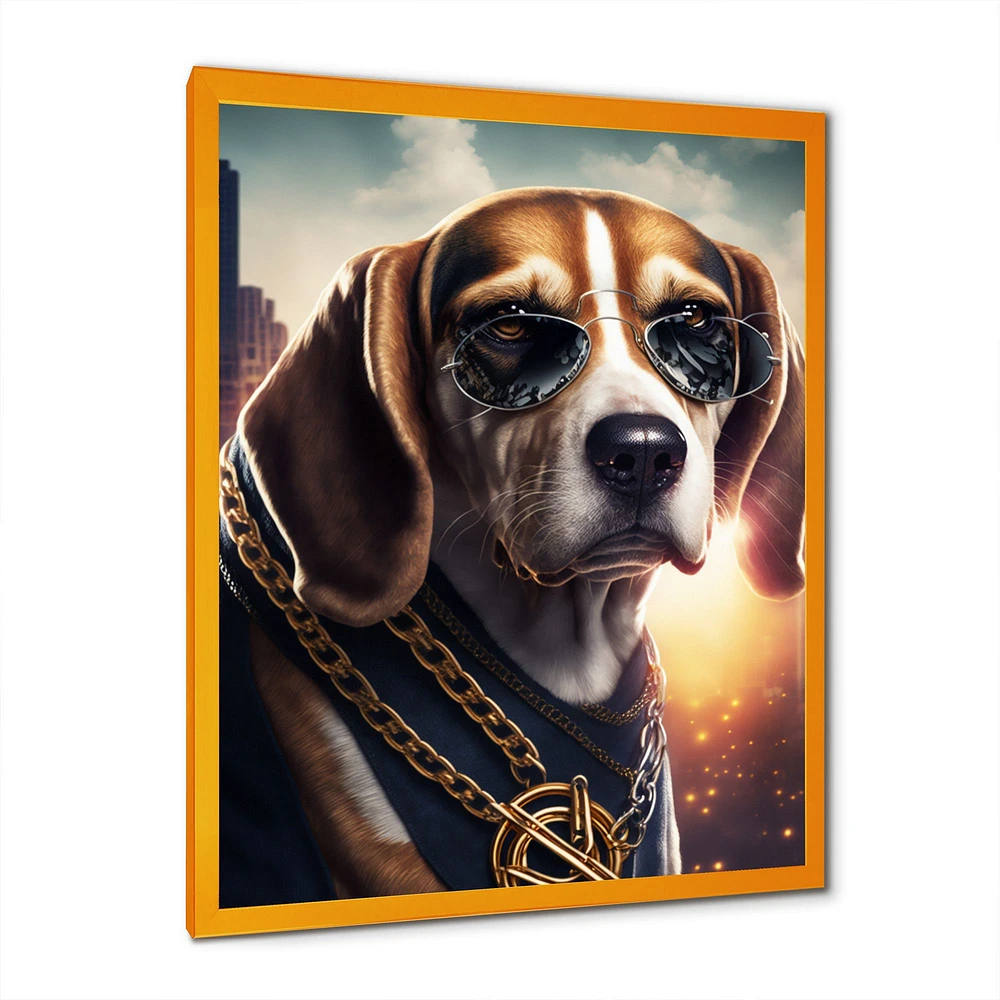 Beagle Gangster NYC Wall Art