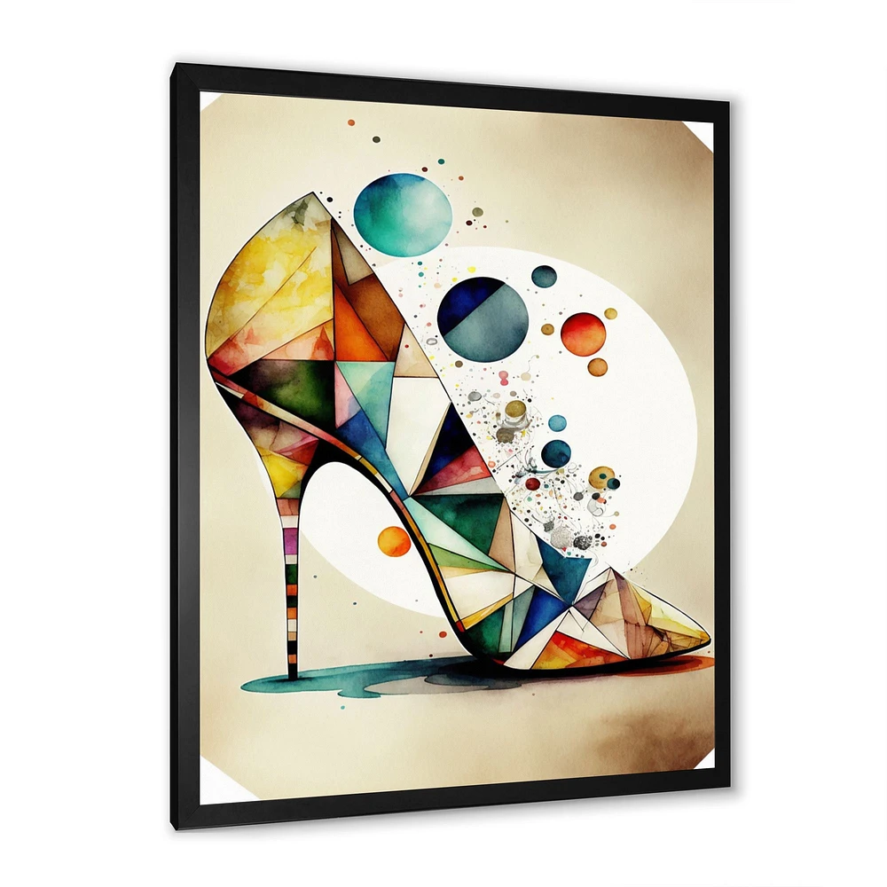 Retro Art Deco High Heel Shoe X Wall