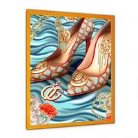 Retro Art Deco High Heel Shoe IV Wall