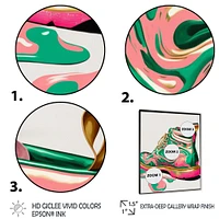 Pink And Green Art Deco Army Shoes Wall