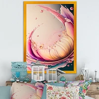 Multicolor Liquid Ink Tulip Flowers IV Wall Art