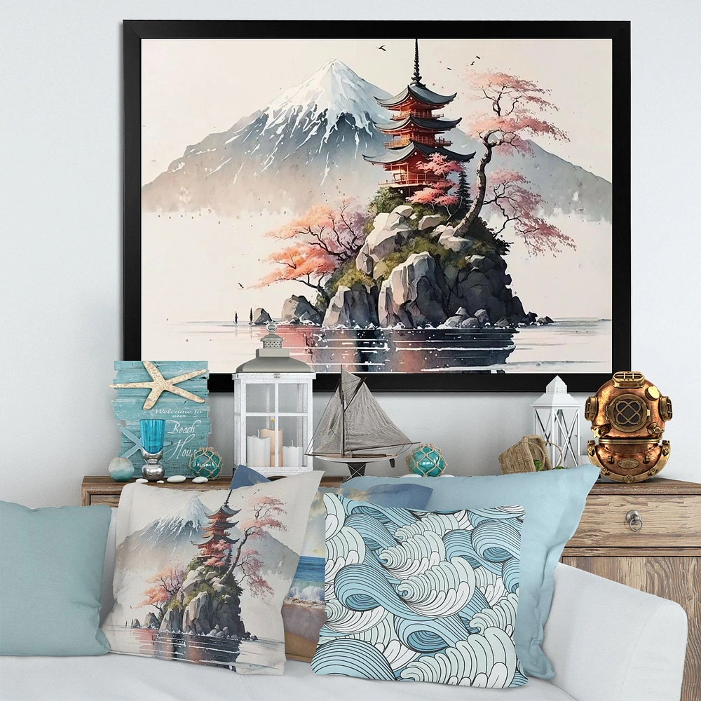 Japanese Landscape Watercolor I Wall Art