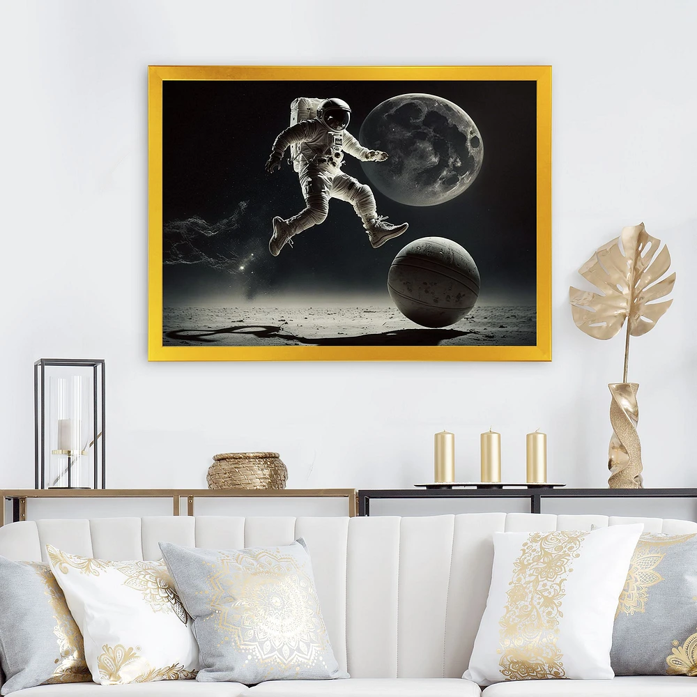 Soccer On The Moon Wall Art