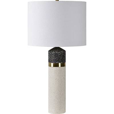 Lampe de Table Kaitlyn en terrazzo blanc et noir