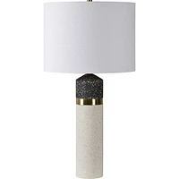 Lampe de Table Kaitlyn en terrazzo blanc et noir