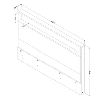 South Shore Furniture Cavalleri Full/Queen Headboard with Storage Shelf - Nordik Oak