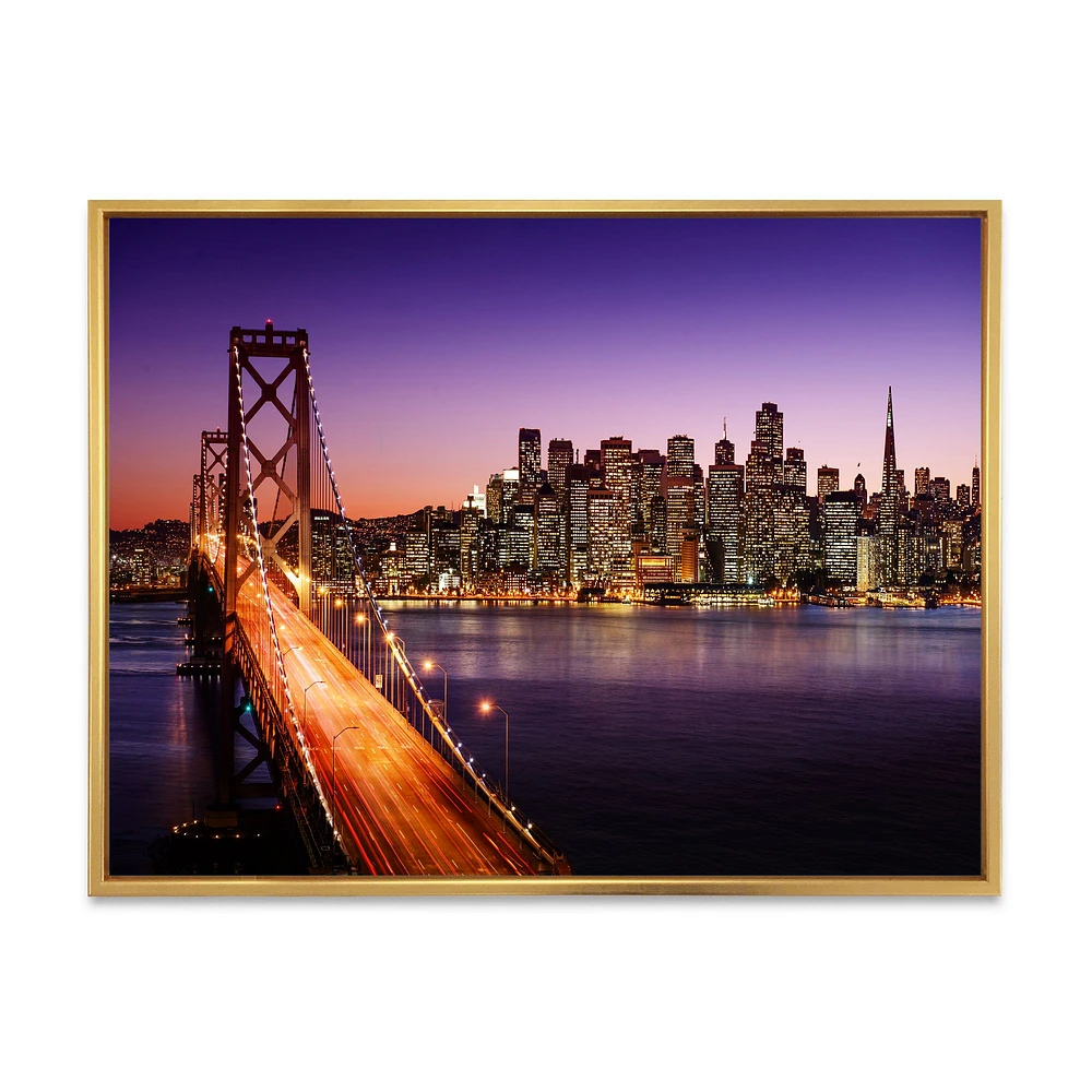 San Francisco skyline and Bay Bridge  Canvas Wall Art