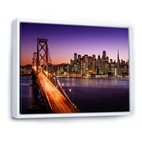 San Francisco skyline and Bay Bridge  Canvas Wall Art