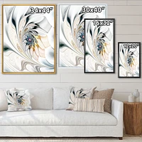 White Stained Glass  Wall Art Canvas