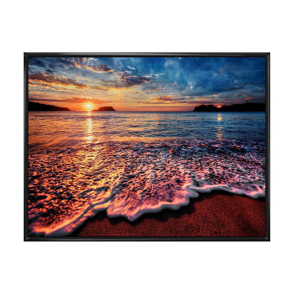 Peaceful Evening Beach View  Canvas Art Print