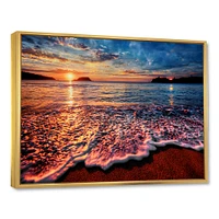 Peaceful Evening Beach View  Canvas Art Print