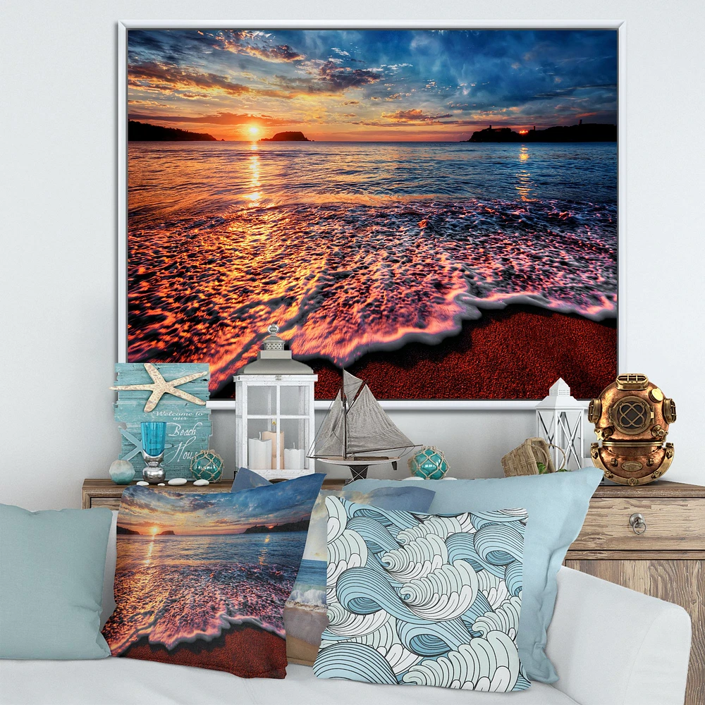 Toile imprimée « Peaceful Evening Beach View »