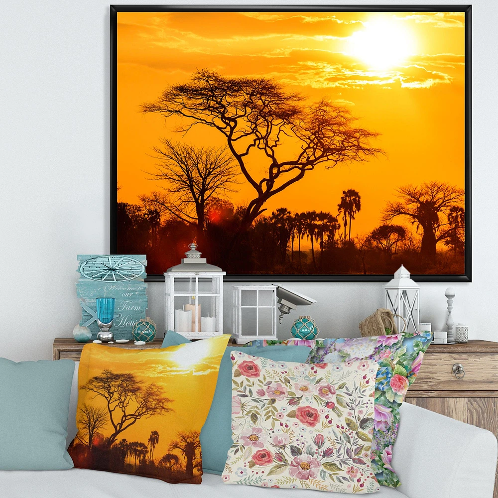 Toile « Orange Glow of African Sunset »