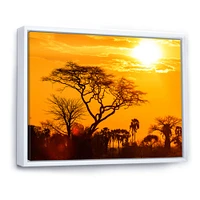 Orange Glow of African Sunset  Wall Art