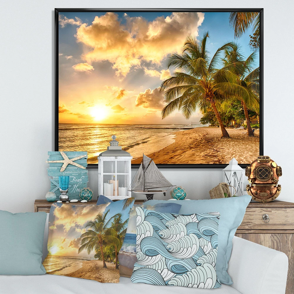 Toile  imprimée « Gorgeous Beach of Island Barbados »