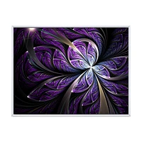 Glittering Purple Fractal Flower  Canvas Art Print