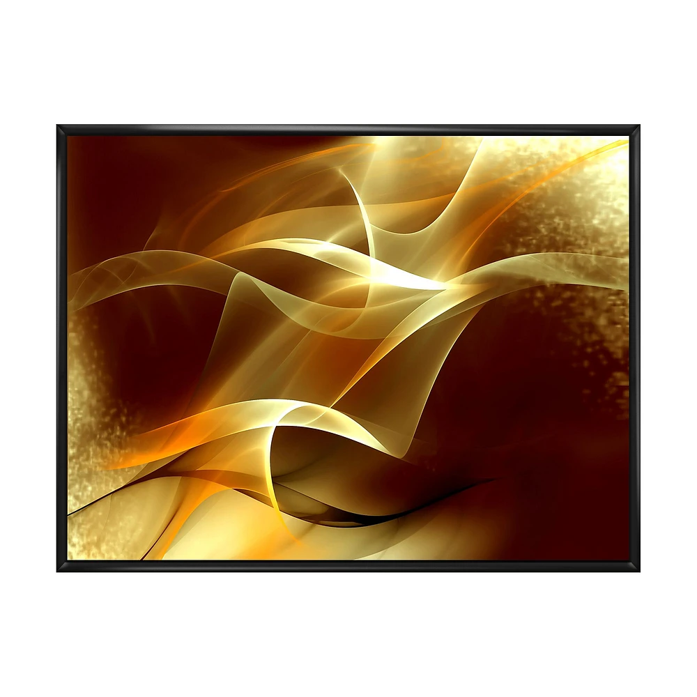 Light Yellow Abstract Fractal Design  Canvas Art