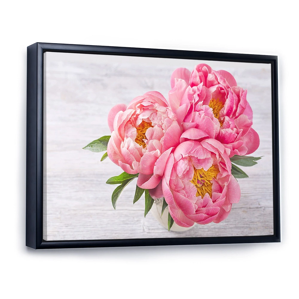 Bunch of Peony Flowers Vase  Wall Art