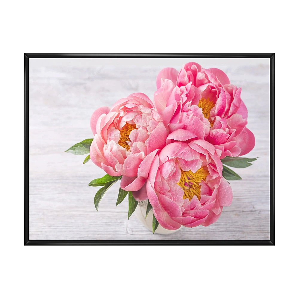 Toile « Bunch of Peony Flowers Vase