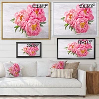 Bunch of Peony Flowers Vase  Wall Art