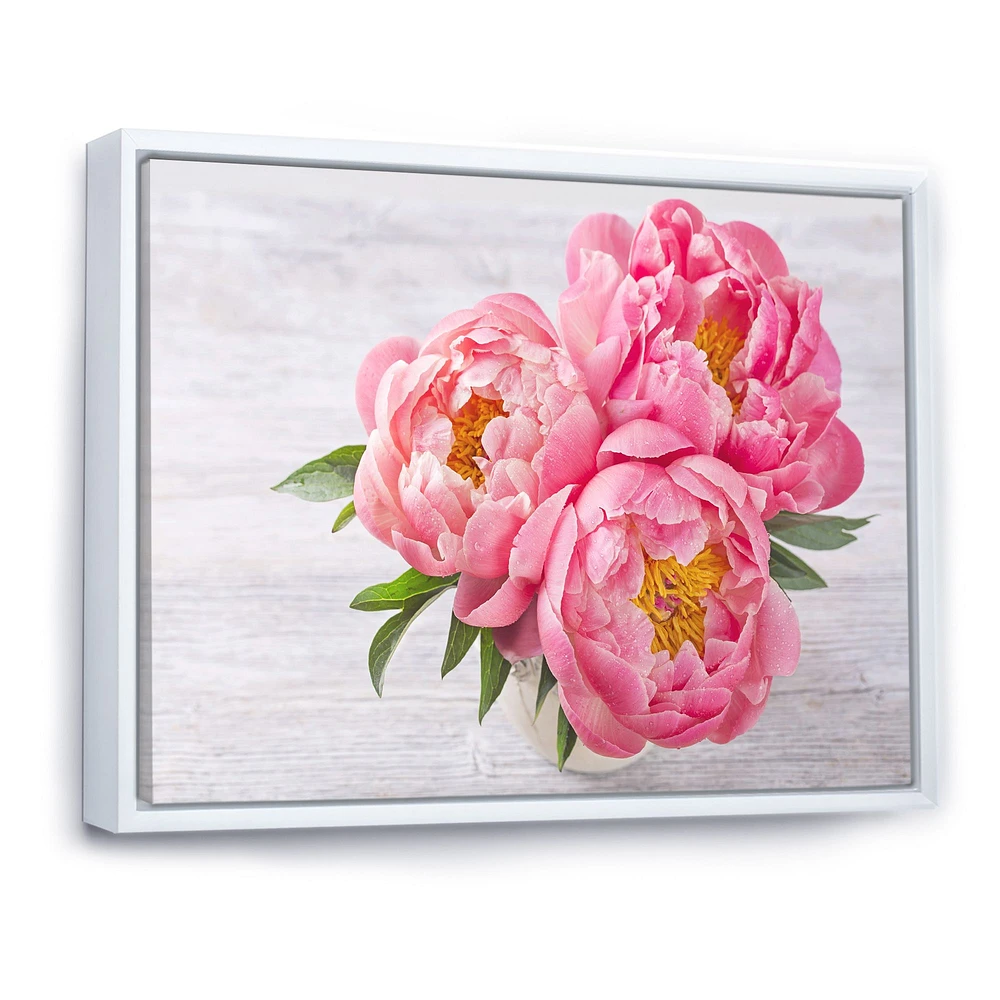 Bunch of Peony Flowers Vase  Wall Art