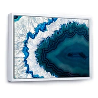 Blue Brazilian Geode Canvas Wall Art Print