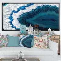 Blue Brazilian Geode Canvas Wall Art Print