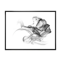 Woman and Smoke Double Exposure  Canvas Wall Art