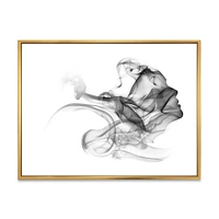 Woman and Smoke Double Exposure  Canvas Wall Art