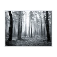 Toile « Black and White Foggy Forest