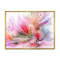 Lovely Painted Floral Design  Wall Art