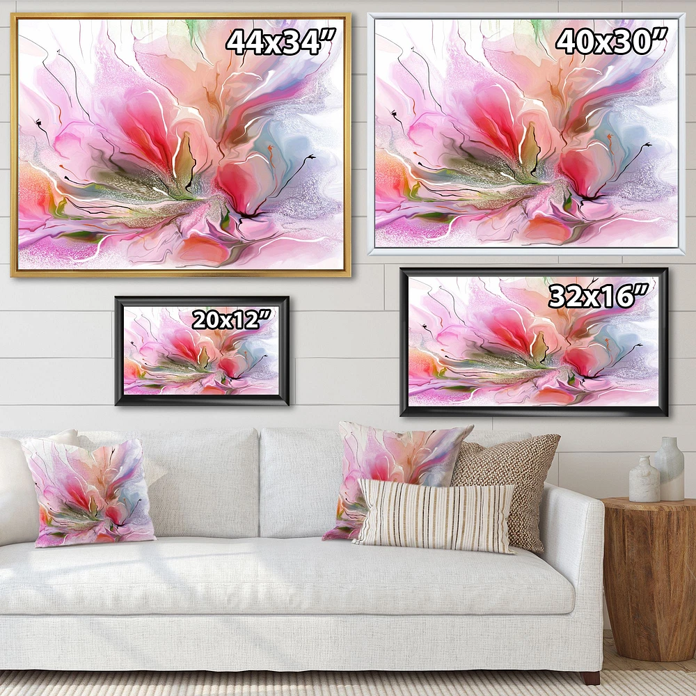 Lovely Painted Floral Design  Wall Art