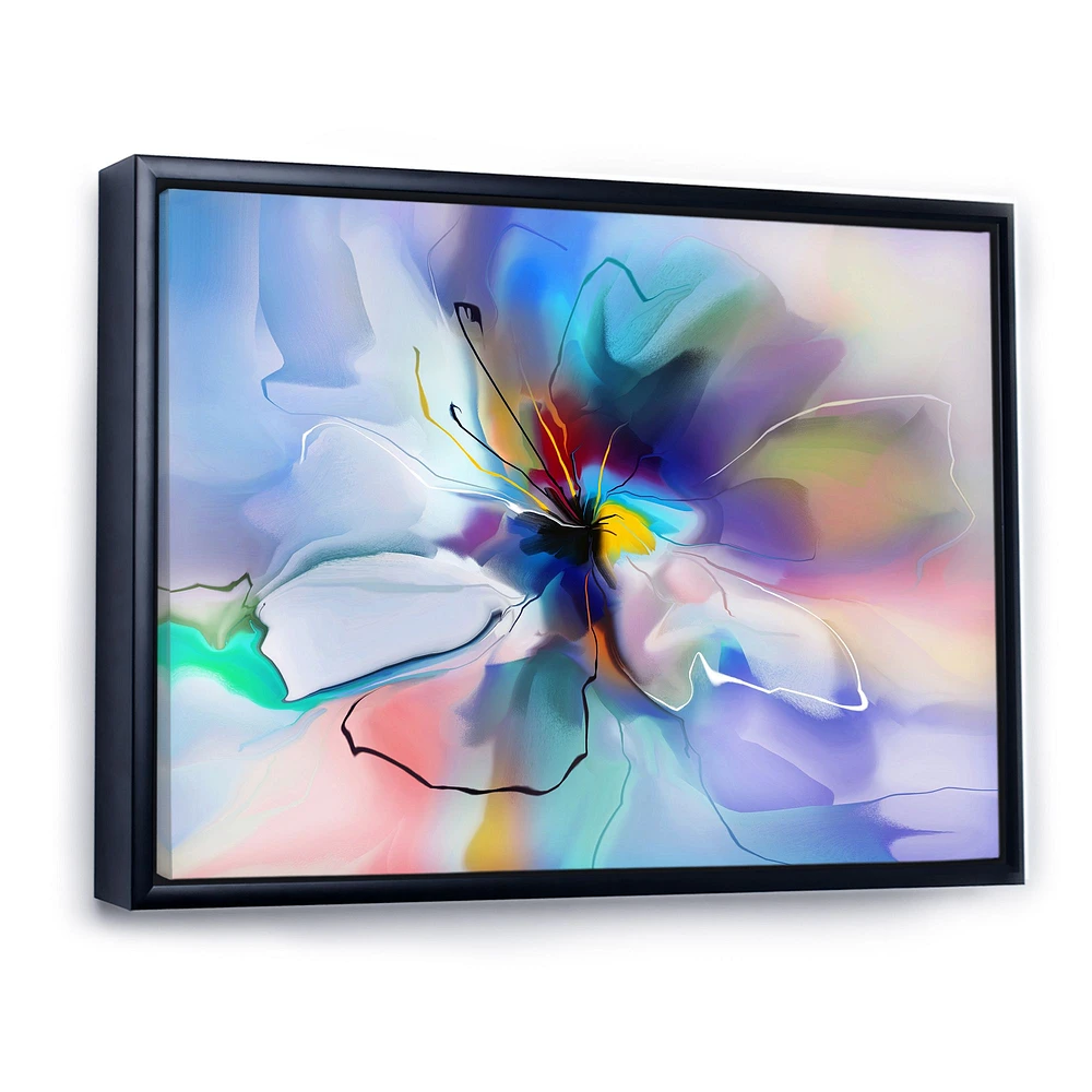 Abstract Creative Blue Flower Wall Art