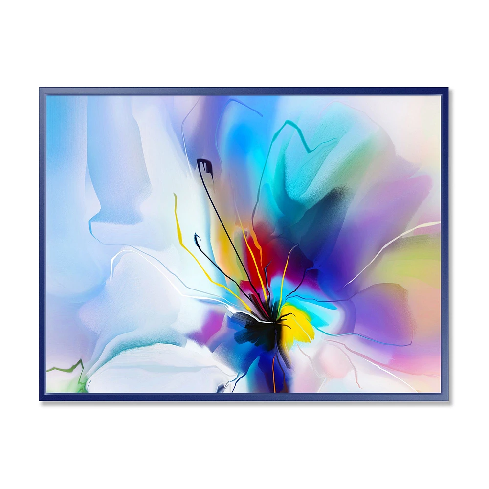 Abstract Creative Blue Flower Wall Art