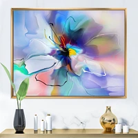 Abstract Creative Blue Flower Wall Art