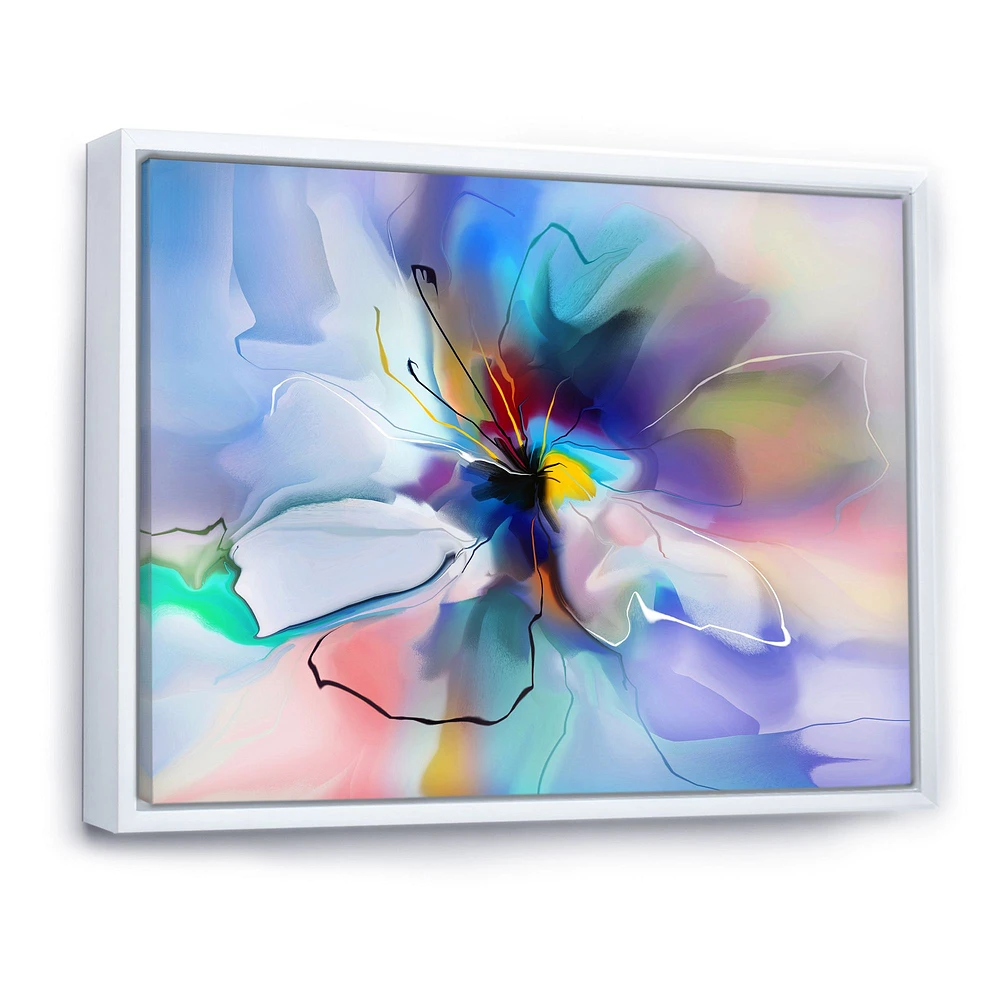 Abstract Creative Blue Flower Wall Art