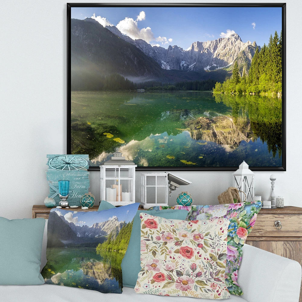 Green Mountain Lake the Alps  Wall Art