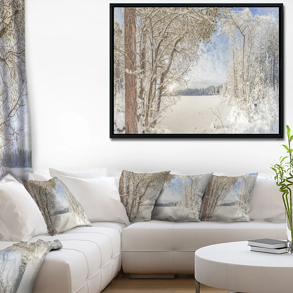 Lake Winter Woods  Wall Art